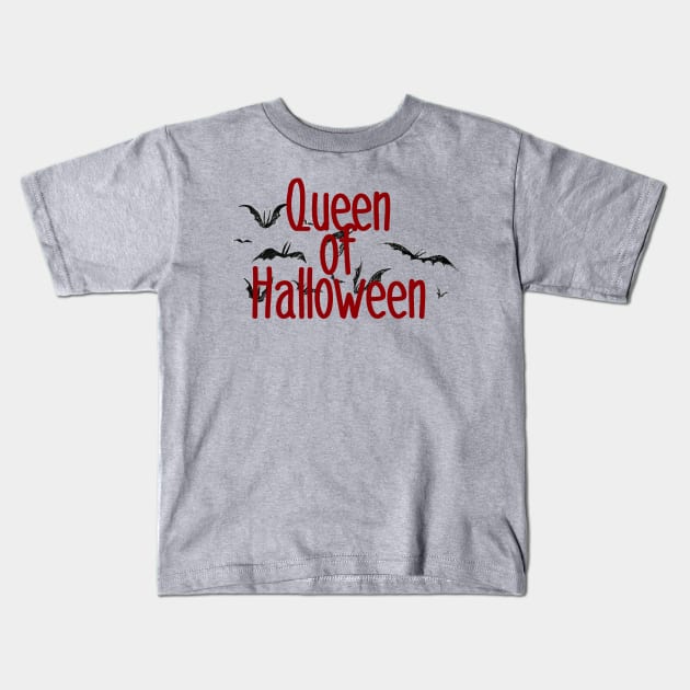 Queen of Halloween Kids T-Shirt by StrongGirlsClub